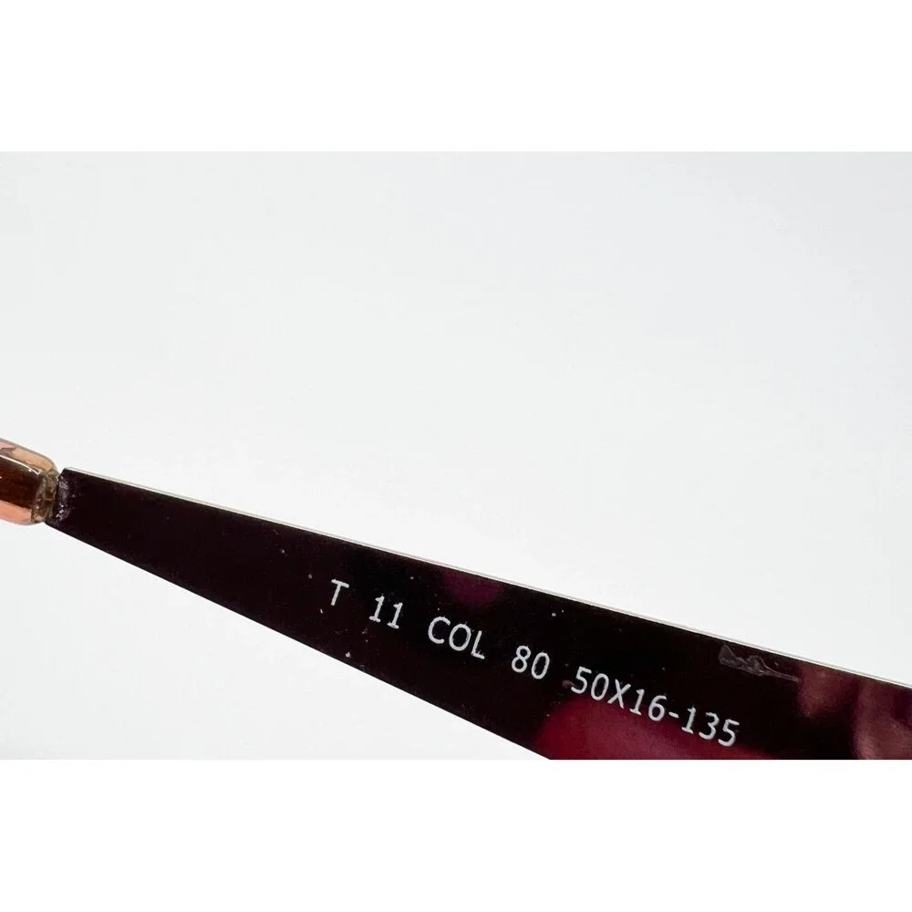 Traditions Eyeglasses Frames Women Burgundy T 11 COL 80 Metal 50-16-135 50mm